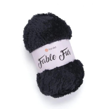 Yarn YarnArt Fable Fur black (988)