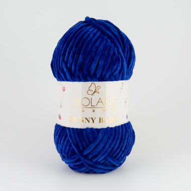Пряжа Wolans Yarns Bunny Baby синяя ночь (10068)