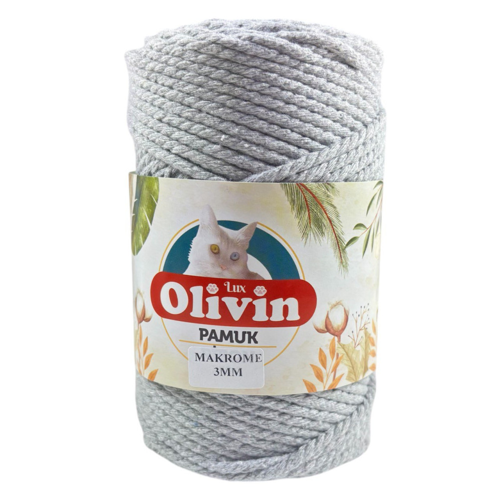 Хлопковый шнур TWIST Premium Yarns, серый (3516) Хлопковый шнур TWIST Premium Yarns, серый (3516)