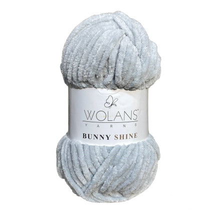 Пряжа з люрексом Wolans Yarns Bunny Shine срібний (82036)