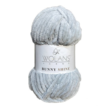 Пряжа с люрексом Wolans Yarns Bunny Shine серебряный (82036)