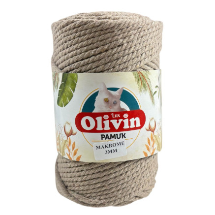 Cotton cord TWIST Premium Yarns, warm beige (3504)