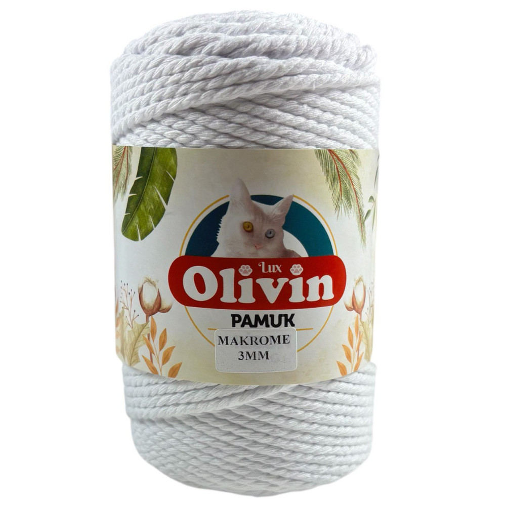 Бавовняний шнур TWIST Premium Yarns, білий (3501) Бавовняний шнур TWIST Premium Yarns, білий (3501)