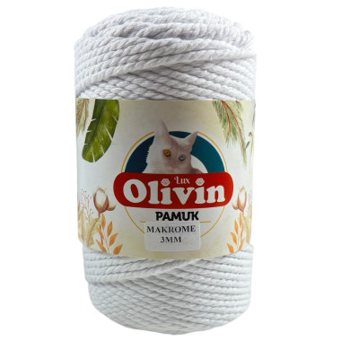 Бавовняний шнур TWIST Premium Yarns, білий (3501)