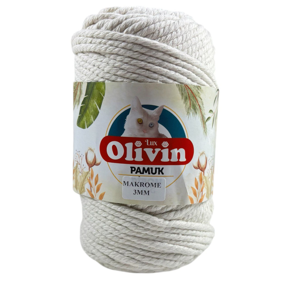 Cotton cord TWIST Premium Yarns, ivory (3502) Cotton cord TWIST Premium Yarns, ivory (3502)