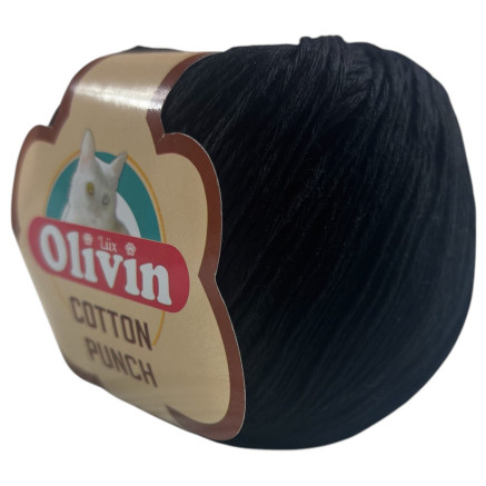 Olivin Cotton Punch yarn black (1001)