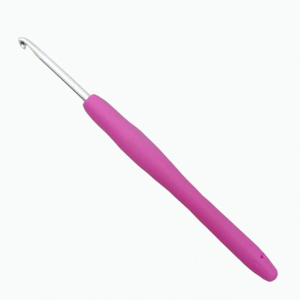 Aluminum hook with soft rubberized handle 6.5 mm