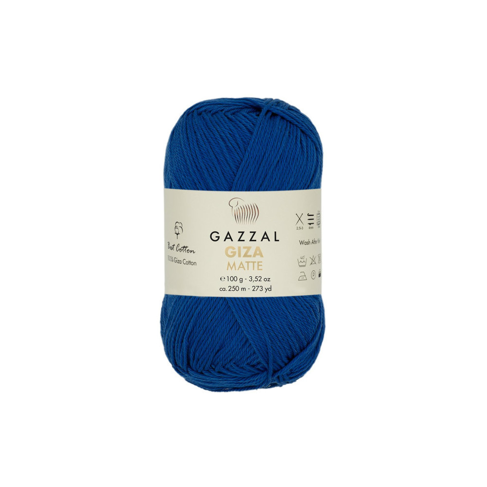 Пряжа Gazzal Giza Matte ультрамарин (5577) Пряжа Gazzal Giza Matte ультрамарин (5577)