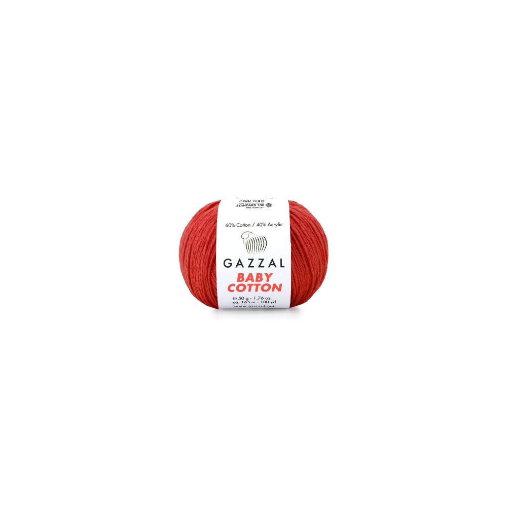 Пряжа Gazzal Baby Cotton коралловый (3418) Пряжа Gazzal Baby Cotton коралловый (3418)