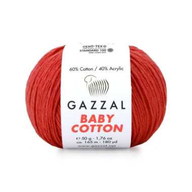 Пряжа Gazzal Baby Cotton коралловый (3418)