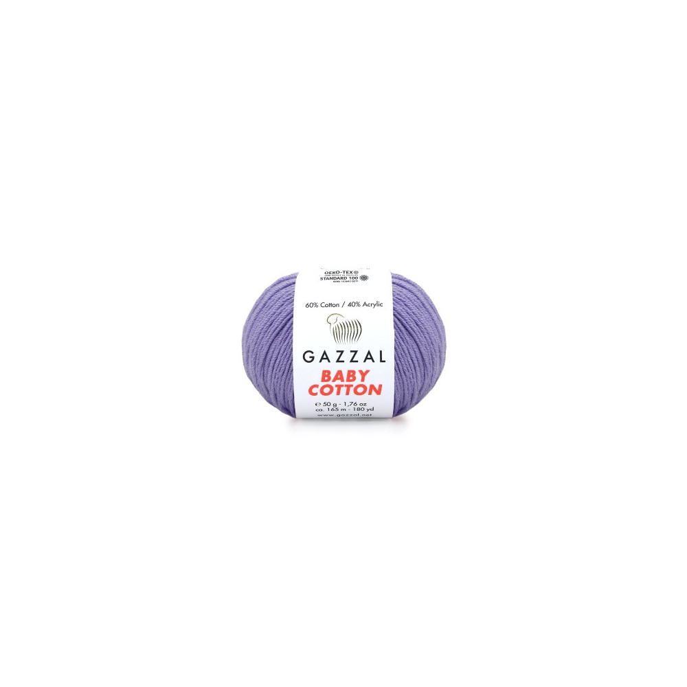 Пряжа Gazzal Baby Cotton сиреневый (3420) Пряжа Gazzal Baby Cotton сиреневый (3420)