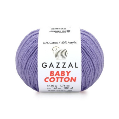 Пряжа Gazzal Baby Cotton сиреневый (3420)