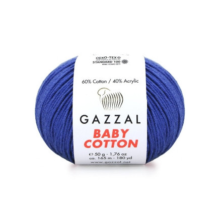 Yarn Gazzal Baby Cotton blue (3421)