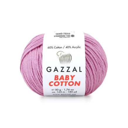 Yarn Gazzal Baby Cotton lilac pink (3422)
