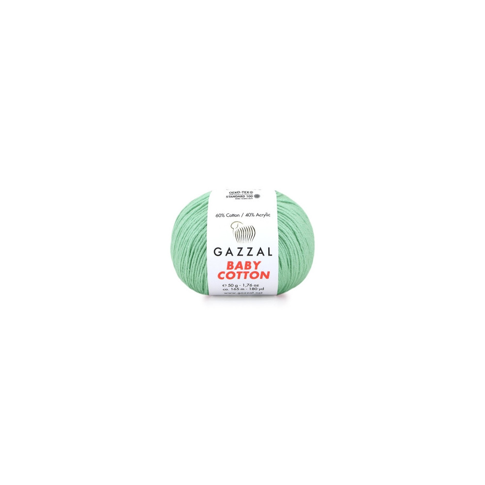 Пряжа Gazzal Baby Cotton м'ятний (3425) Пряжа Gazzal Baby Cotton м'ятний (3425)