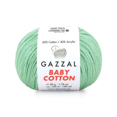 Пряжа Gazzal Baby Cotton м'ятний (3425)
