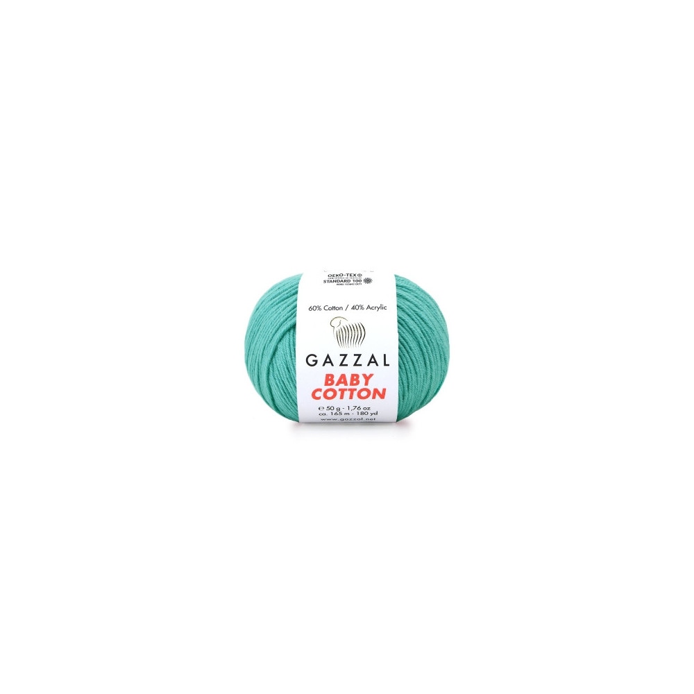 Пряжа Gazzal Baby Cotton бірюзовий (3426) Пряжа Gazzal Baby Cotton бірюзовий (3426)