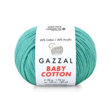 Пряжа Gazzal Baby Cotton бірюзовий (3426)