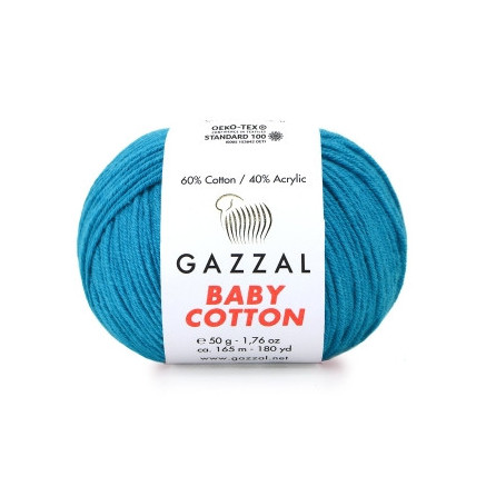 Yarn Gazzal Baby Cotton sea ​​blue (3428)