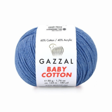 Пряжа Gazzal Baby Cotton джинс (3431)