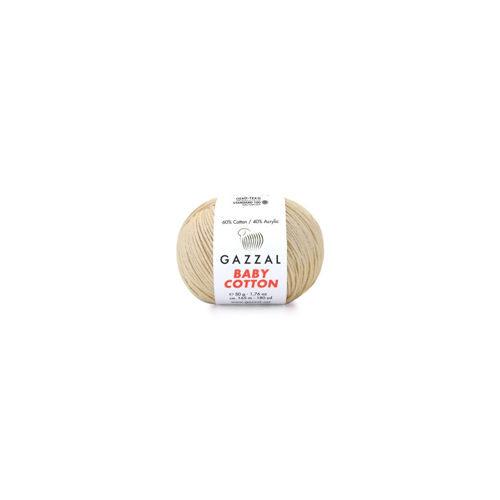 Пряжа Gazzal Baby Cotton крем-брюле (3445) Пряжа Gazzal Baby Cotton крем-брюле (3445)