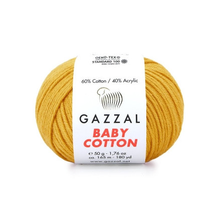 Yarn Gazzal Baby Cotton mustard (3447)