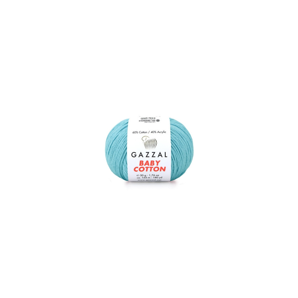 Yarn Gazzal Baby Cotton azure (3451) Yarn Gazzal Baby Cotton azure (3451)