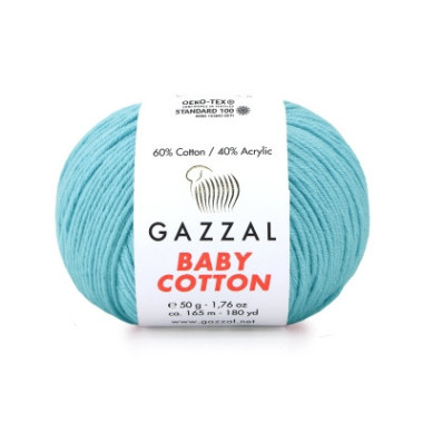 Yarn Gazzal Baby Cotton azure (3451)