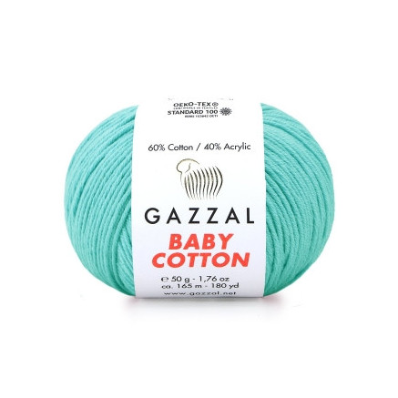Yarn Gazzal Baby Cotton Light Turquoise (3452)