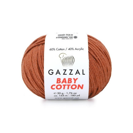 Yarn Gazzal Baby Cotton terracotta (3454)