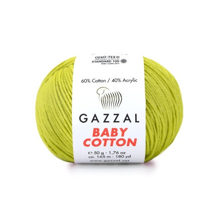 Yarn Gazzal Baby Cotton olive (3457)