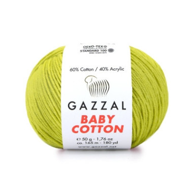 Пряжа Gazzal Baby Cotton олива (3457)