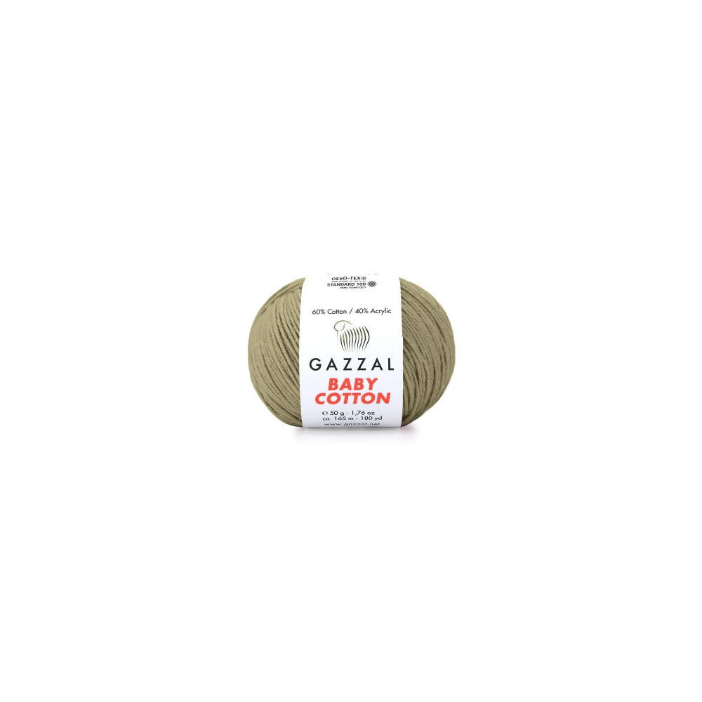Yarn Gazzal Baby Cotton mushroom (3464) Yarn Gazzal Baby Cotton mushroom (3464)