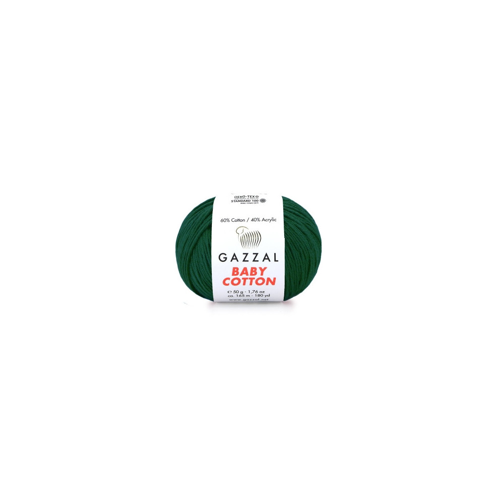Пряжа Gazzal Baby Cotton смарагд (3467) Пряжа Gazzal Baby Cotton смарагд (3467)