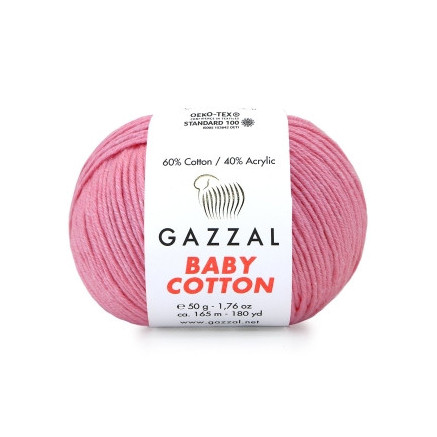 Yarn Gazzal Baby Cotton pink (3468)