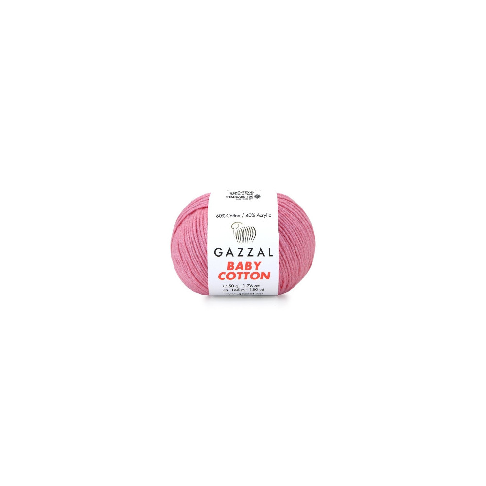 Пряжа Gazzal Baby Cotton рожевий (3468) Пряжа Gazzal Baby Cotton рожевий (3468)
