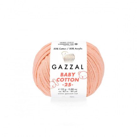 Yarn Gazzal Baby Cotton 25 peach (3412)
