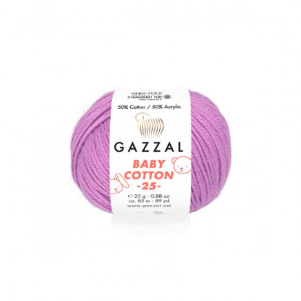 Yarn Gazzal Baby Cotton 25 dark purple (3414)