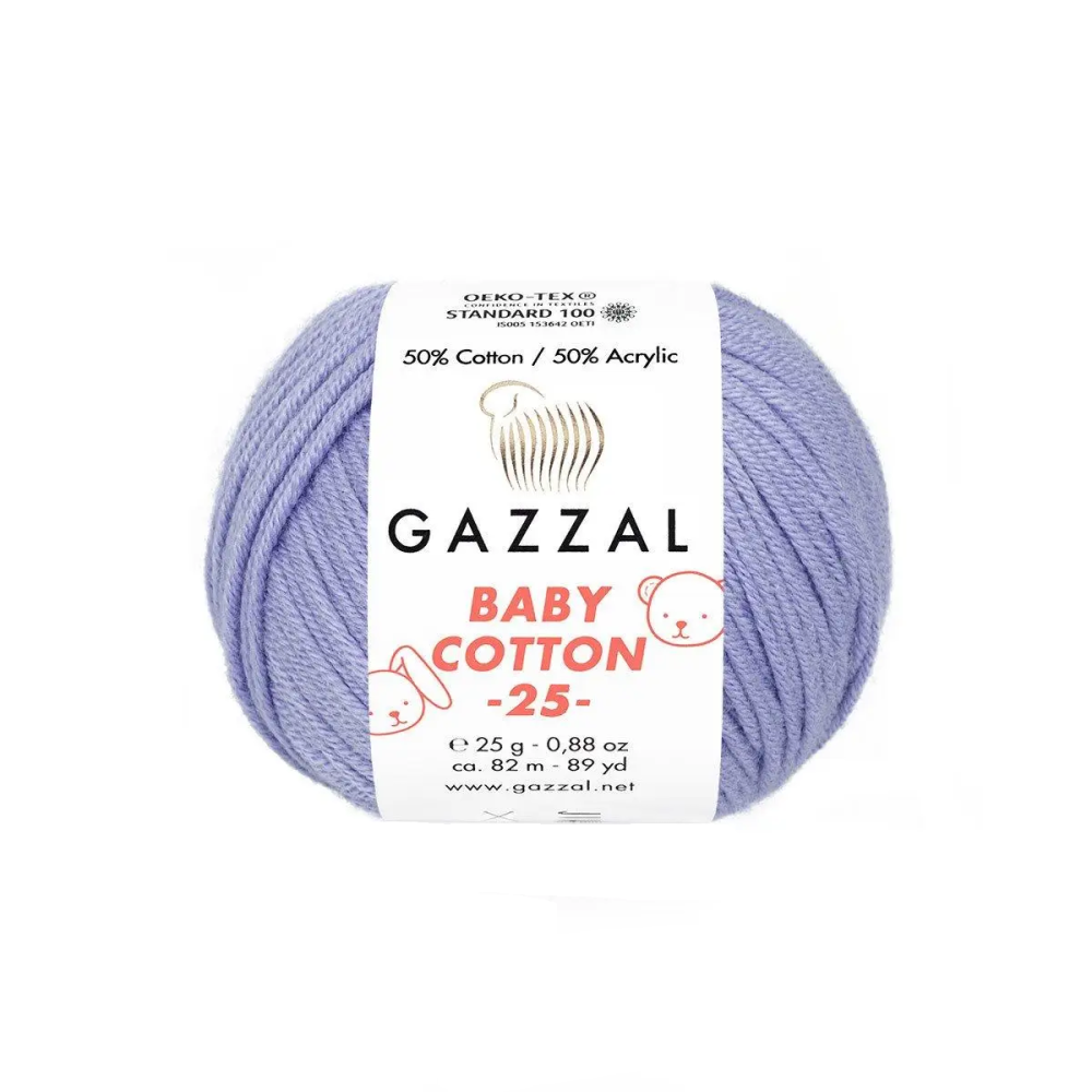 Yarn Gazzal Baby Cotton 25 lilac (3420) Yarn Gazzal Baby Cotton 25 lilac (3420)