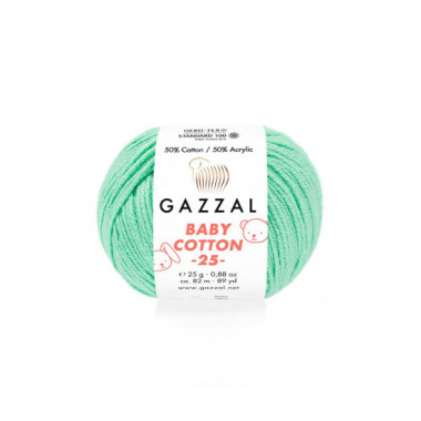 Yarn Gazzal Baby Cotton 25 mint (3425)