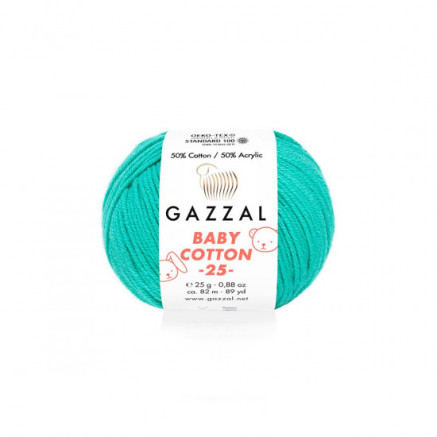 Yarn Gazzal Baby Cotton 25 turquoise (3426)