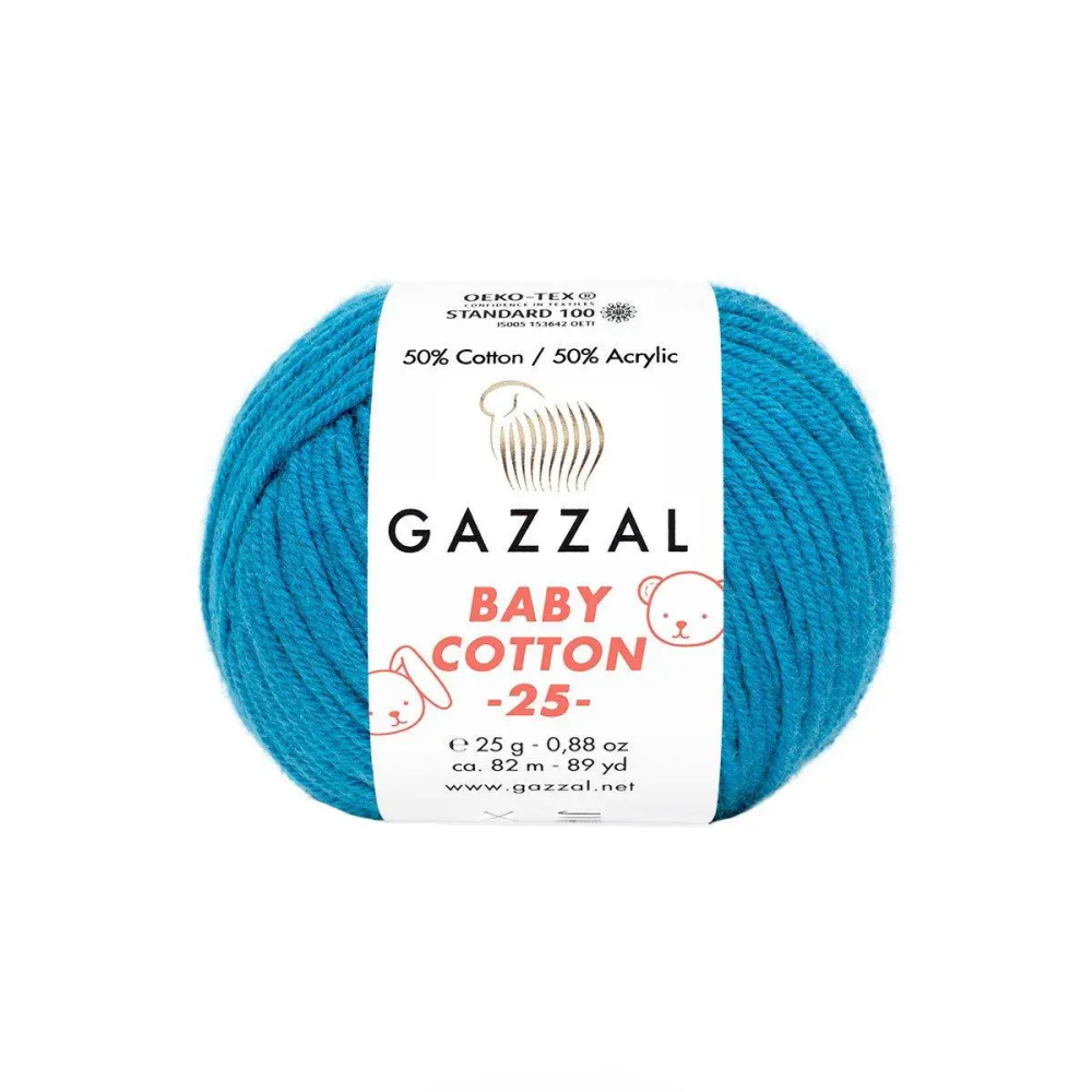 Yarn Gazzal Baby Cotton 25 sea blue (3428) Yarn Gazzal Baby Cotton 25 sea blue (3428)
