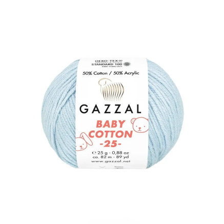 Yarn Gazzal Baby Cotton 25 sky color (3429)