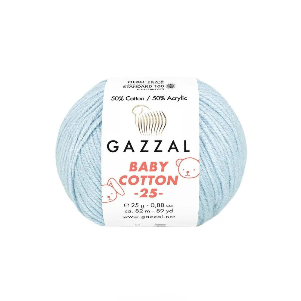Yarn Gazzal Baby Cotton 25 sky color (3429) Yarn Gazzal Baby Cotton 25 sky color (3429)