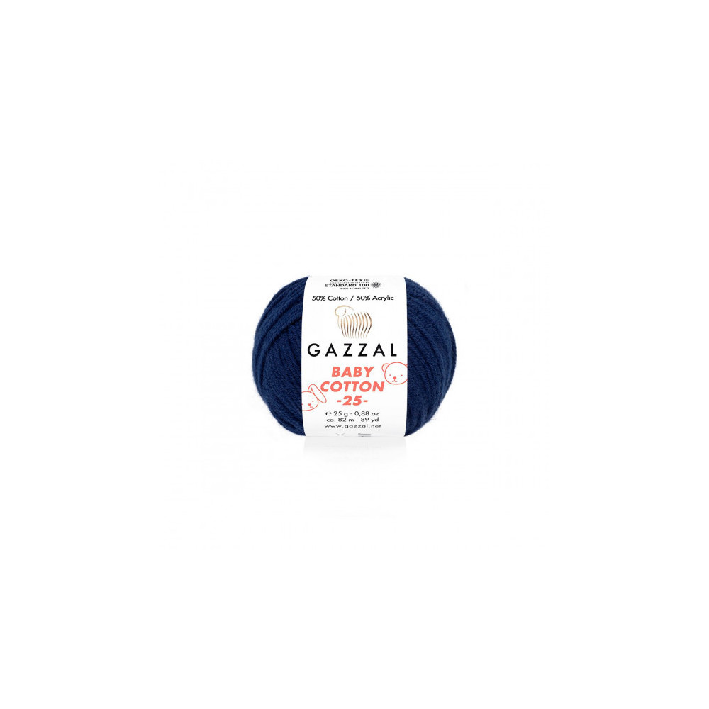 Yarn Gazzal Baby Cotton 25 dark blue (3438) Yarn Gazzal Baby Cotton 25 dark blue (3438)