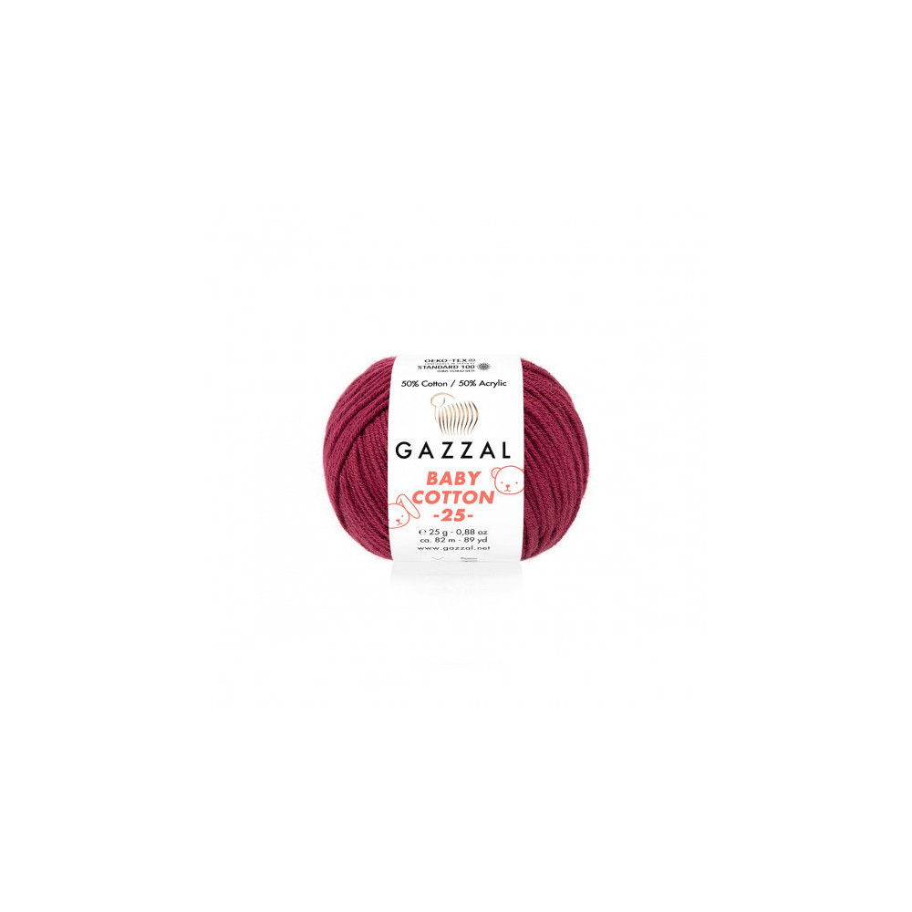 Yarn Gazzal Baby Cotton 25 ruby (3442) Yarn Gazzal Baby Cotton 25 ruby (3442)