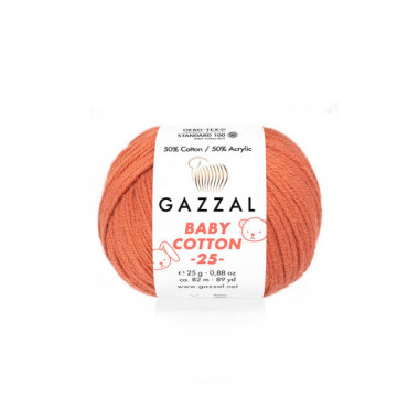 Yarn Gazzal Baby Cotton 25 terracotta (3454)