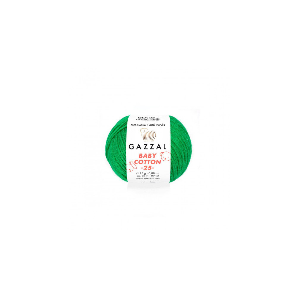 Yarn Gazzal Baby Cotton 25 green (3456) Yarn Gazzal Baby Cotton 25 green (3456)
