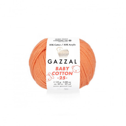 Yarn Gazzal Baby Cotton 25 peach (3465)