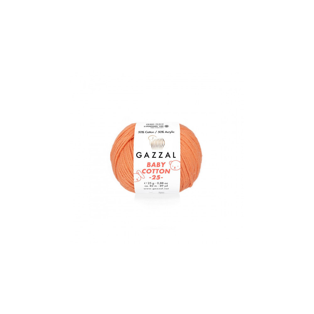 Yarn Gazzal Baby Cotton 25 peach (3465) Yarn Gazzal Baby Cotton 25 peach (3465)